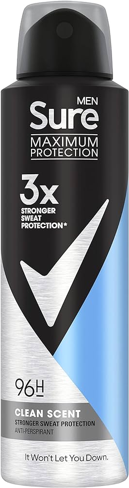 Sure Men Max Pro Anti-pespirant Spray Clean Scent - McCartans Pharmacy