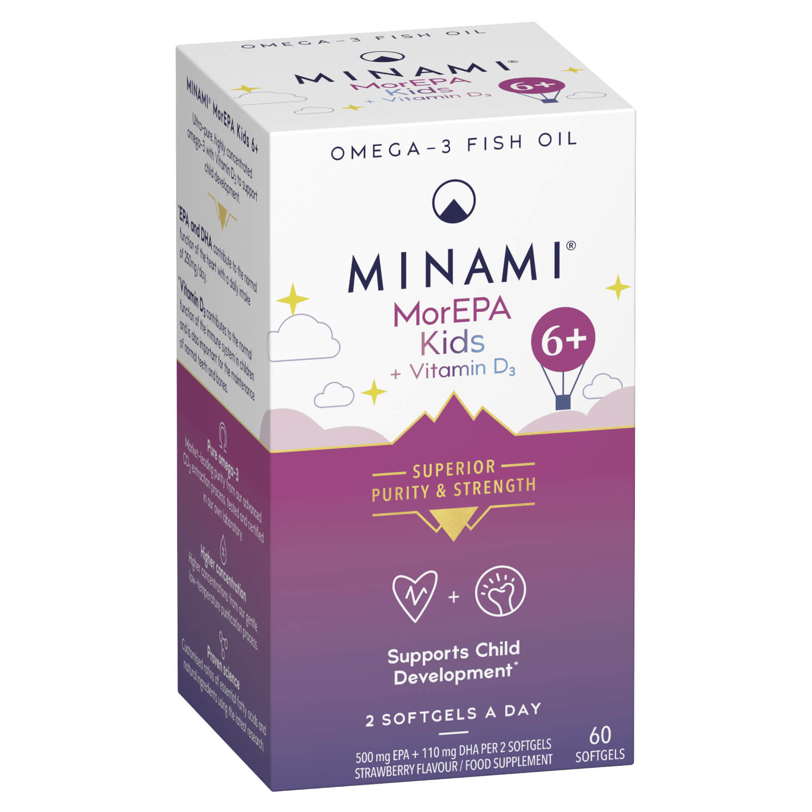 Minami MorEPA Kids 6+ Omega-3 Fish Oil - 60 Capsules - McCartans Pharmacy