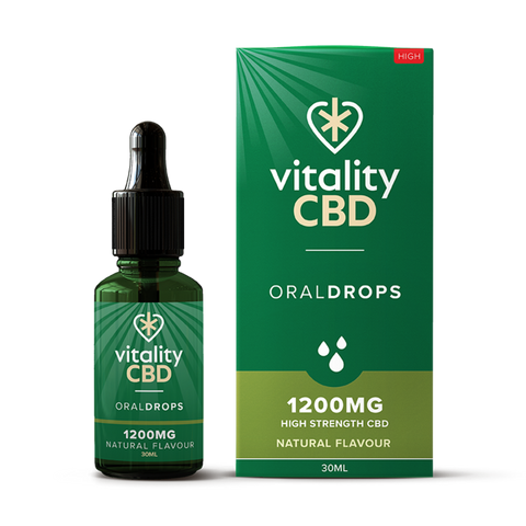 Vitality CBD Oral Drops 1200mg Natural - McCartans Pharmacy