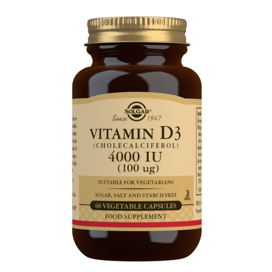 Solgar 12543640 Vitamin D3 4000 iU Veg Capsules - McCartans Pharmacy