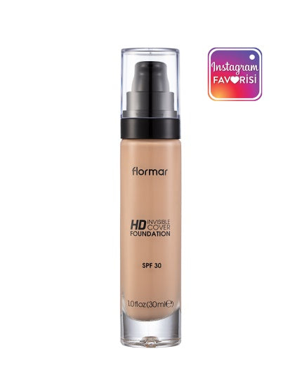 Flormar HD Invisible Cover Foundation 90 Golden Neutral FL1485 - McCartans Pharmacy